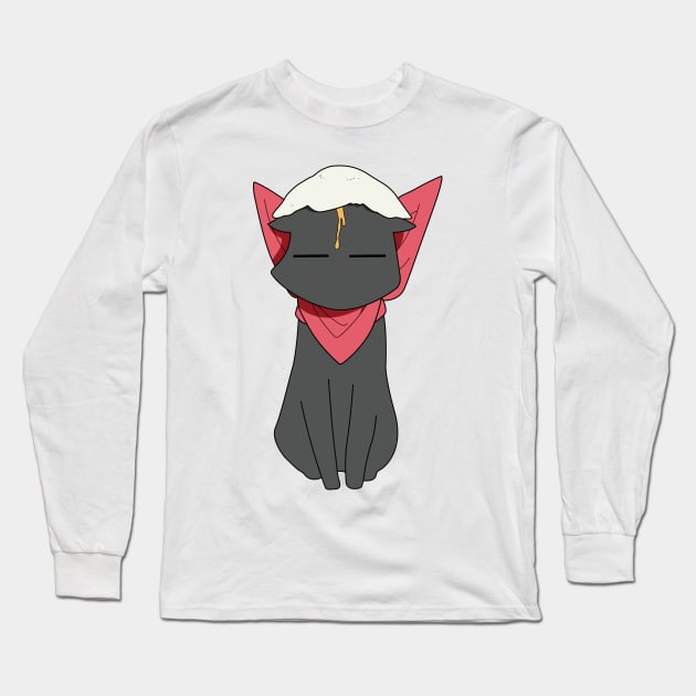 Sakamoto Nichijou Neko Long Sleeve T-Shirt by KokoroPopShop